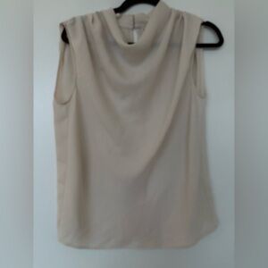 Babaton Cream Sleeveless Blouse